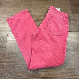 Talbots Women's Heritage Straight Leg Corduroy Pants Pink Size 8 NWT Winter